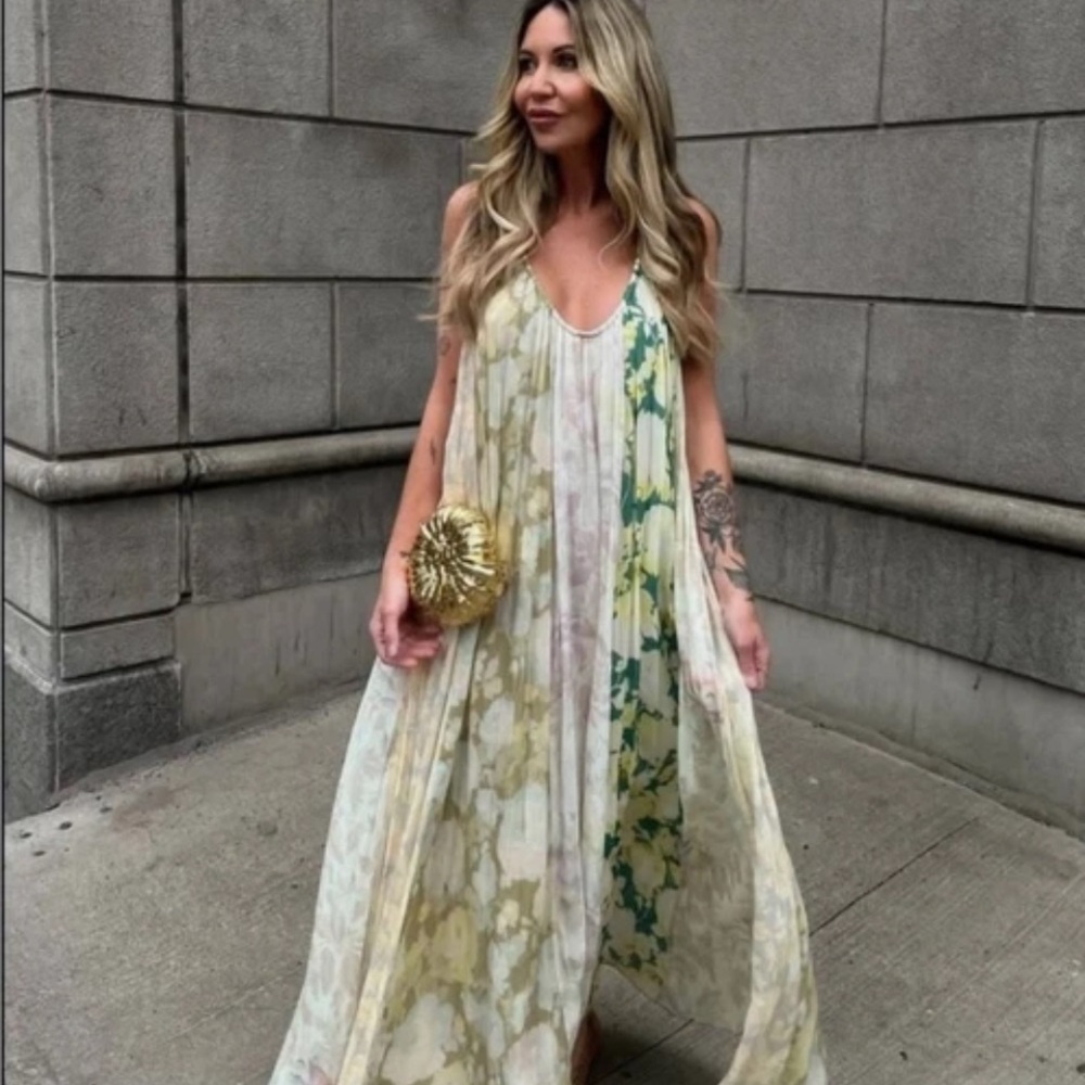 Zara Multicolor Floral Maxi Dress